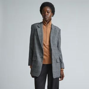 Everlane - The Oversize Blazer - Glen Plaid (Grey) - Sz. 4